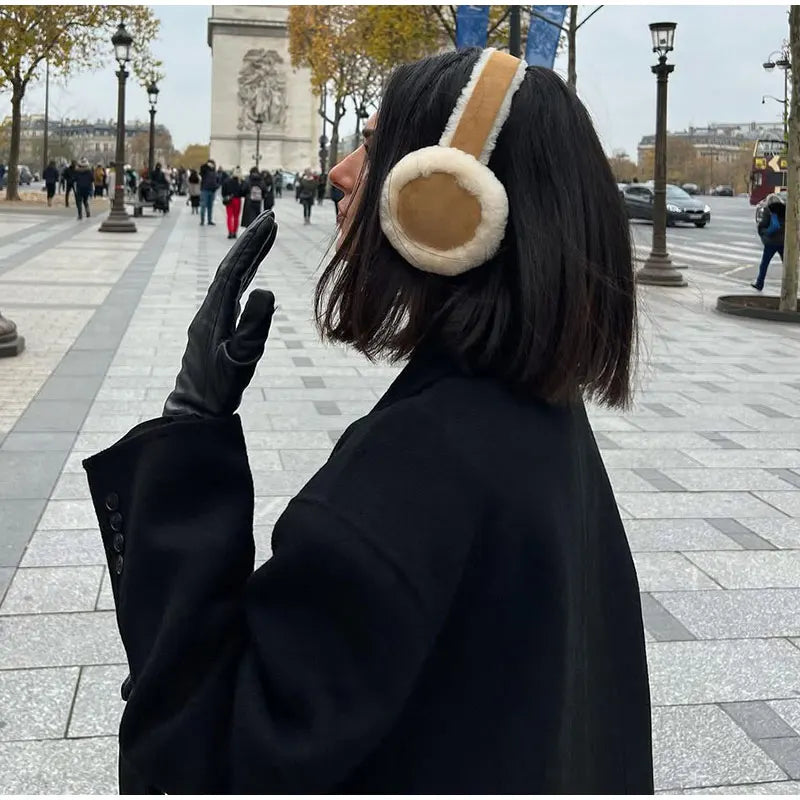 Winter Camel Plush Earmuffs Fashion Plush Padded Earmuffs Warm And Soft Suede Earmuffs Outdoor Cold Protection Maillard Earmuffs