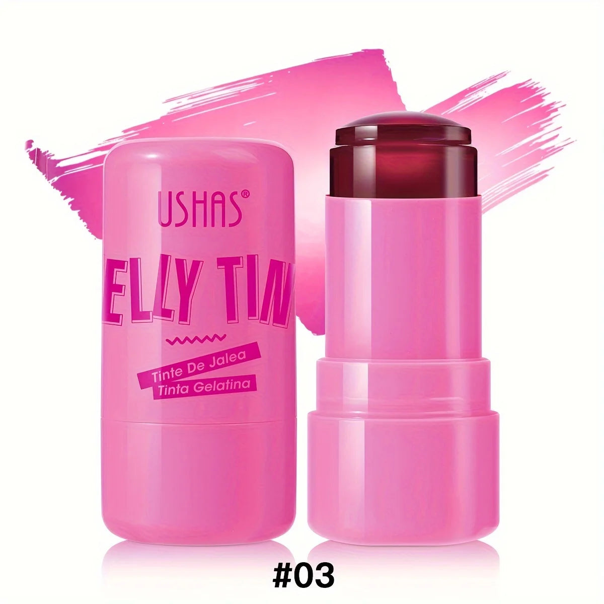 Jelly Blush Stick, Baume à barrage, Hydrate, Éclaircir, Brcorporelle, 4 couleurs, 3 en 1, Multi-usage, 256 Blush