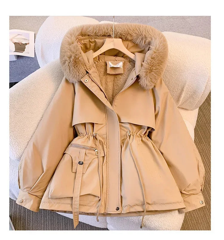 veste hiver parka fausse fourrure