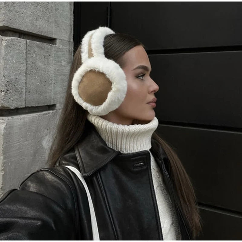 Winter Camel Plush Earmuffs Fashion Plush Padded Earmuffs Warm And Soft Suede Earmuffs Outdoor Cold Protection Maillard Earmuffs