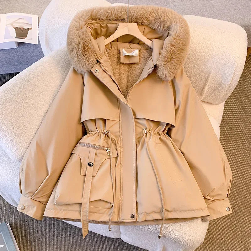 veste hiver parka fausse fourrure